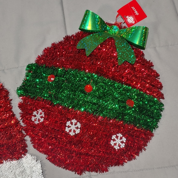 Christmas Door Hanging Decorations Bell and Santa Hat - Picture 3 of 3